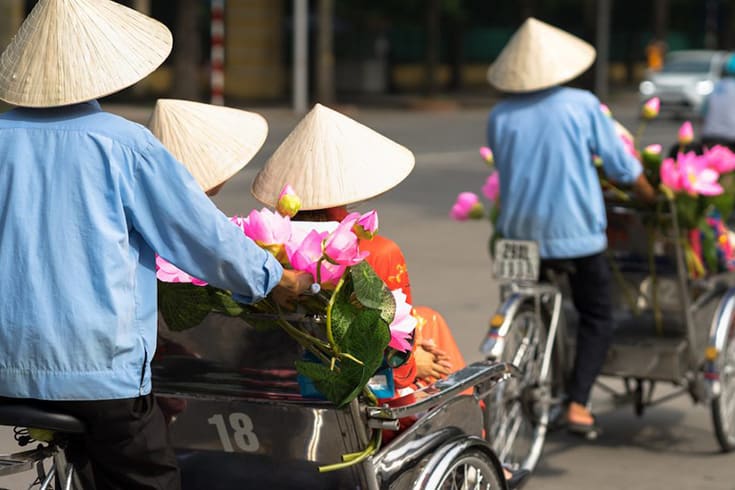 Cyclo ride in Hanoi