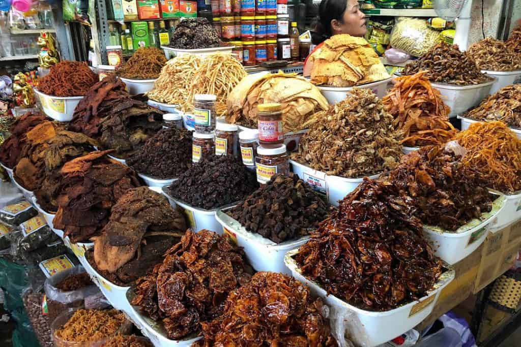 Dry Food Zone in Con market - Danang
