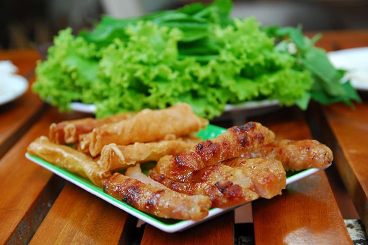 Grilled Sausage to eat during nightlife in Nha Trang