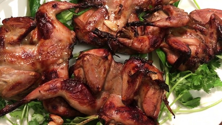 Honey-grilled quail at Bia Hoi Corner