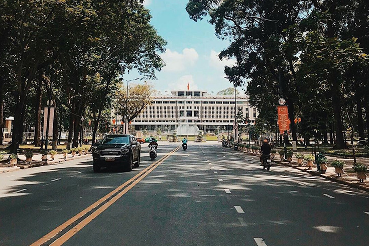 Reunification Palace from outside