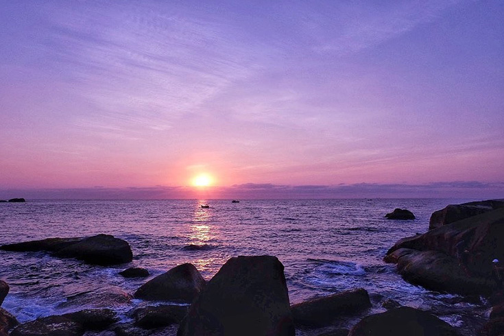 sunrise at Dam Mon in Van Phong bay